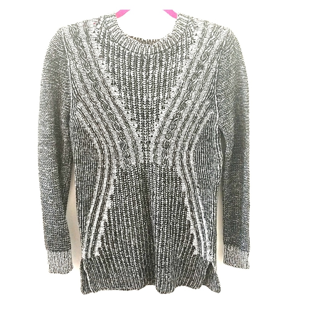 Black and White Knit Sweater